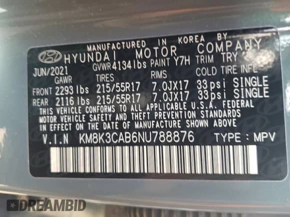 2022 Hyundai Kona SEL с VIN KM8K3CAB6NU788876, выставлен на аукционе Copart как лот 42305193 с пробегом 5 497 миль миль и . История ставок и продаж доступна на DreamBid. Изображение 14.