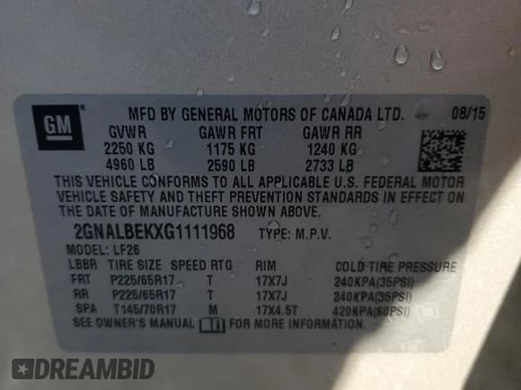 ✅ 2016 Chevrolet Equinox LS • VIN: 2GNALBEKXG1111968 • Lot: 86442595. Wystawiony na Copart z przebiegiem 223 904 mil. Bezpłatny archiwum sprzedaży aukcyjnych z USA i szczegółowy raport historii pojazdu na DreamBid. Zdjęcie 13.