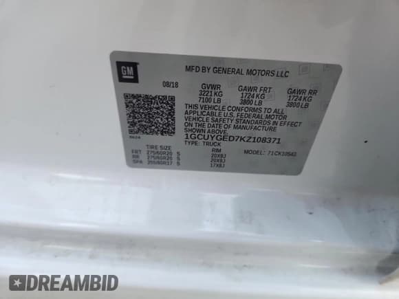 ✅ 2019 Chevrolet Silverado 1500 LTZ • VIN: 1GCUYGED7KZ108371 • Lot: 86173205. Wystawiony na Copart z przebiegiem 170 447 mil. Bezpłatny archiwum sprzedaży aukcyjnych z USA i szczegółowy raport historii pojazdu na DreamBid. Zdjęcie 13.
