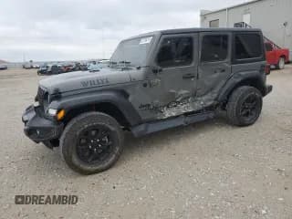 ✅ 2020 Jeep Wrangler Unlimited Willys • VIN: 1C4HJXDM2LW345683 • Lot: 57156215. Wystawiony na Copart z przebiegiem Nie podano. Bezpłatny archiwum sprzedaży aukcyjnych z USA i szczegółowy raport historii pojazdu na DreamBid. Zdjęcie 1.