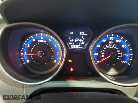 ✅ 2014 Hyundai Elantra Sport • VIN: KMHDH4AH0EU206436 • Lot: 86811555. Listed on Copart with 106,360 mi. Free auction sales archive from the USA and detailed vehicle history report at DreamBid. Image 9.