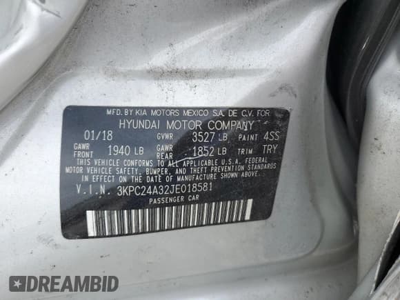 ✅ 2018 Hyundai Accent SEL • VIN: 3KPC24A32JE018581 • Лот: 73327424. Опубликован ранее на Copart с пробегом 81 198 миль. Бесплатный доступ к архиву аукционных продаж из США и подробный отчёт об истории автомобиля на DreamBid. Изображение 15.