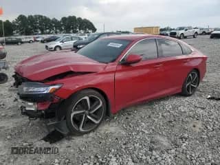 2018 Honda Accord Sport with VIN 1HGCV1F32JA213213, listed as a Copart auction lot 65608045 with 82,813 mi miles and Salvage title. Bid and sale history available at DreamBid. Image 1.