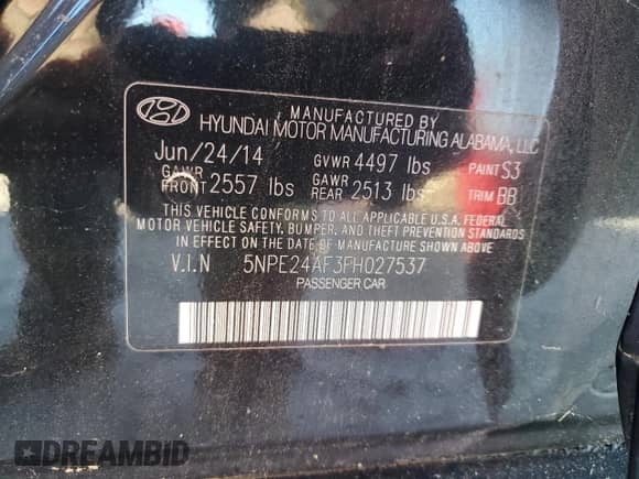 2015 Hyundai Sonata SE z VIN 5NPE24AF3FH027537, wystawiony jako Copart lot #91409675 z przebiegiem 88 502 mil mil oraz Czysty tytuł • Clean title. Historia ofert i sprzedaży dostępna na DreamBid. Obrazek 12.