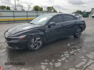 2024 Hyundai Elantra Limited with VIN KMHLP4DG3RU758021, listed as a Copart auction lot 70895245 with 48,988 mi miles and Salvage title. Bid and sale history available at DreamBid. Image 1.