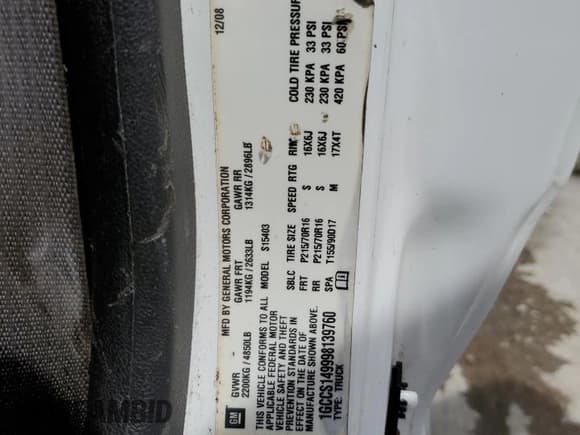 ✅ 2009 Chevrolet Colorado 1LT • VIN: 1GCCS149998139760 • Лот: 70502674. Опубликован ранее на Copart с пробегом 275 442 миль. Бесплатный доступ к архиву аукционных продаж из США и подробный отчёт об истории автомобиля на DreamBid. Изображение 13.