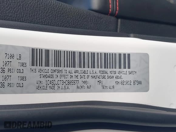 ✅ 2017 Dodge Durango R/T • VIN: 1C4SDJCT3HC805977 • Lot: 43791719. Listed on IAAI with 77,444 mi. Free auction sales archive from the USA and detailed vehicle history report at DreamBid. Image 9.