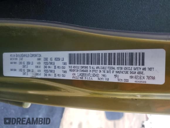 ✅ 2007 Jeep Wrangler Unlimited Sahara • VIN: 1J4GB591X7L165431 • Лот: 67629515. Опубликован ранее на Copart с пробегом 205 882 миль. Бесплатный доступ к архиву аукционных продаж из США и подробный отчёт об истории автомобиля на DreamBid. Изображение 13.