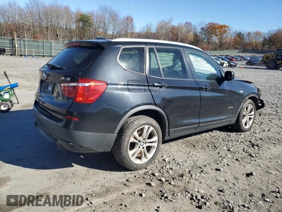 ✅ 2012 BMW X3 28i • VIN: 5UXWX5C58CL720030 • Lot: 90333625. Listed on Copart with Not provided. Free auction sales archive from the USA and detailed vehicle history report at DreamBid. Image 3.