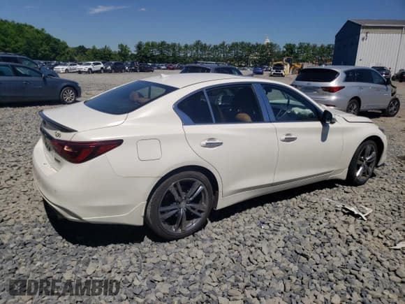✅ 2021 Infiniti Q50 Signature Edition • VIN: JN1EV7CR1MM754889 • Lot: 60595224. Listed on Copart with 29,087 mi. Free auction sales archive from the USA and detailed vehicle history report at DreamBid. Image 3.