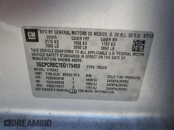 ✅ 2014 Chevrolet Silverado 1500 LT • VIN: 3GCPCREC7EG179458 • Лот: 71302205. Опубликован ранее на Copart с пробегом 177 353 миль. Бесплатный доступ к архиву аукционных продаж из США и подробный отчёт об истории автомобиля на DreamBid. Изображение 12.