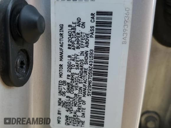 ✅ 2009 Pontiac Vibe • VIN: 5Y2SM67059Z431593 • Lot: 65996045. Wystawiony na Copart z przebiegiem 228 204 mil. Bezpłatny archiwum sprzedaży aukcyjnych z USA i szczegółowy raport historii pojazdu na DreamBid. Zdjęcie 13.