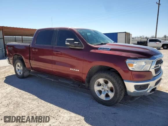 2021 Ram 1500 Big Horn with VIN 1C6SRFFM8MN706144, listed as a Copart auction lot 46540835 with 132,692 mi miles and Clean title. Bid and sale history available at DreamBid. Image 4.