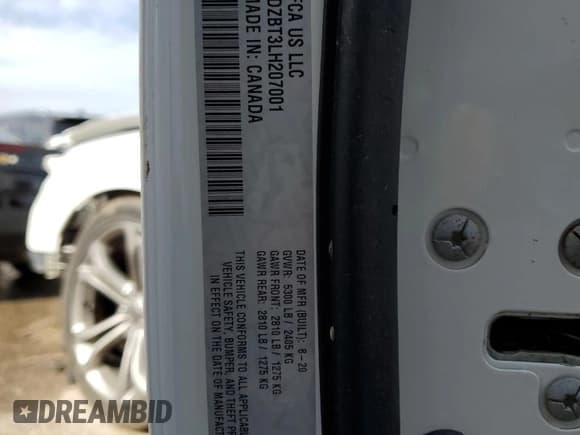 ✅ 2020 Dodge Challenger R/T • VIN: 2C3CDZBT3LH207001 • Lot: 46105004. Wystawiony na Copart z przebiegiem 41 436 mil. Bezpłatny archiwum sprzedaży aukcyjnych z USA i szczegółowy raport historii pojazdu na DreamBid. Zdjęcie 13.