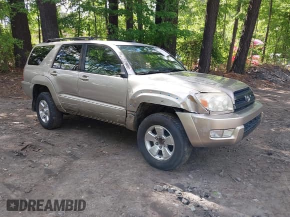 ✅ 2003 Toyota 4Runner SR5 • VIN: JTEZT14R630012649 • Lot: 42143702. Listed on IAAI with 301,942 mi. Free auction sales archive from the USA and detailed vehicle history report at DreamBid. Image 1.