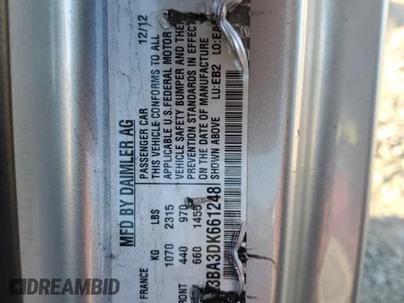 ✅ 2013 Smart fortwo Passion • VIN: WMEEK3BA3DK661248 • Lot: 81115694. Wystawiony na Copart z przebiegiem 112 817 mil. Bezpłatny archiwum sprzedaży aukcyjnych z USA i szczegółowy raport historii pojazdu na DreamBid. Zdjęcie 13.