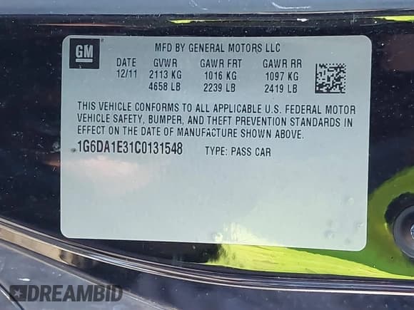 ✅ 2012 Cadillac CTS • VIN: 1G6DA1E31C0131548 • Лот: 41459004. Опубликован ранее на IAAI с пробегом 142 401 миль. Бесплатный доступ к архиву аукционных продаж из США и подробный отчёт об истории автомобиля на DreamBid. Изображение 9.