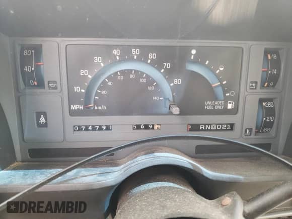 1993 Chevrolet S-10 EL X81 с VIN 1GCCT14Z0P8144615, выставлен на аукционе Copart как лот 47283555 с пробегом 74 791 миль миль и Списание • Salvage title. История ставок и продаж доступна на DreamBid. Изображение 9.