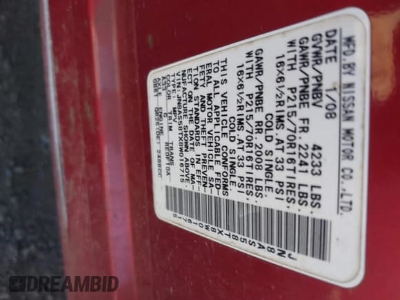 ✅ 2008 Nissan Rogue SL • VIN: JN8AS58TX8W016715 • Лот: 41449444. Опубликован ранее на IAAI с пробегом 224 967 миль. Бесплатный доступ к архиву аукционных продаж из США и подробный отчёт об истории автомобиля на DreamBid. Изображение 9.