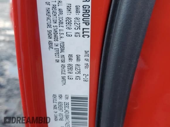 ✅ 2010 Dodge Challenger SE • VIN: 2B3CJ4DV8AH174257 • Lot: 85559454. Wystawiony na Copart z przebiegiem 138 062 mil. Bezpłatny archiwum sprzedaży aukcyjnych z USA i szczegółowy raport historii pojazdu na DreamBid. Zdjęcie 12.