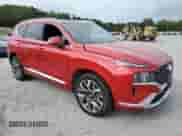 2022 Hyundai Santa Fe Calligraphy with VIN 5NMS54AL9NH477656, listed as a Copart auction lot 85307135 with 36,317 mi miles and Salvage title. Bid and sale history available at DreamBid. Image 4.