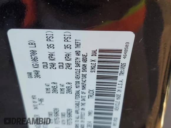 2007 Dodge 1500 ST с VIN 1D7HU18P87J513814, выставлен на аукционе Copart как лот 81496054 с пробегом 184 253 миль миль и Списание • Salvage title. История ставок и продаж доступна на DreamBid. Изображение 12.