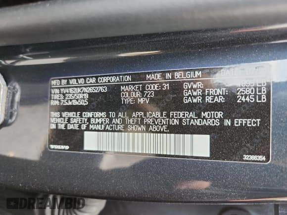 ✅ 2022 Volvo XC40 Momentum • VIN: YV4162UK7N2652763 • Lot: 69880125. Listed on Copart with 58,051 mi. Free auction sales archive from the USA and detailed vehicle history report at DreamBid. Image 13.