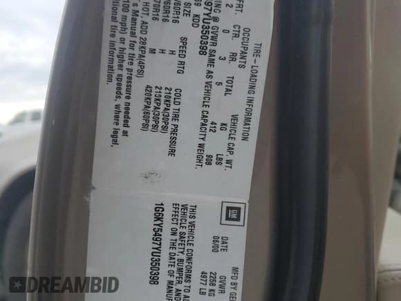 ✅ 2000 Cadillac Seville Touring STS • VIN: 1G6KY5497YU350398 • Lot: 51636715. Wystawiony na Copart z przebiegiem 116 707 mil. Bezpłatny archiwum sprzedaży aukcyjnych z USA i szczegółowy raport historii pojazdu na DreamBid. Zdjęcie 14.