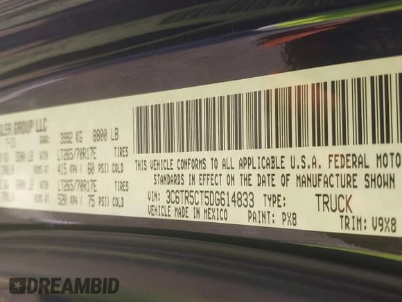 ✅ 2013 Ram 2500 Tradesman • VIN: 3C6TR5CT5DG614833 • Lot: 43677134. Wystawiony na IAAI z przebiegiem 213 196 mil. Bezpłatny archiwum sprzedaży aukcyjnych z USA i szczegółowy raport historii pojazdu na DreamBid. Zdjęcie 9.