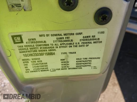 ✅ 2006 Chevrolet Silverado 2500HD LT3 • VIN: 1GCHK23D36F158054 • Лот: 43542847. Опубликован ранее на IAAI с пробегом 323 376 миль. Бесплатный доступ к архиву аукционных продаж из США и подробный отчёт об истории автомобиля на DreamBid. Изображение 9.