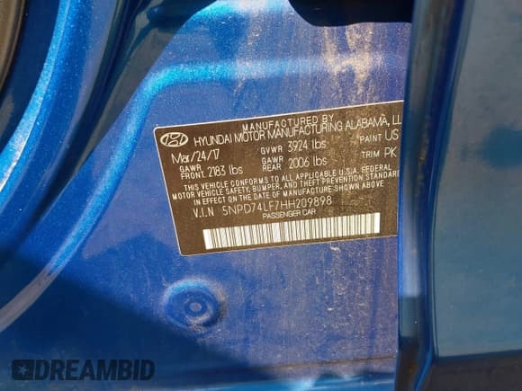 ✅ 2017 Hyundai Elantra SE • VIN: 5NPD74LF7HH209898 • Лот: 43275505. Опубликован ранее на IAAI с пробегом 119 834 миль. Бесплатный доступ к архиву аукционных продаж из США и подробный отчёт об истории автомобиля на DreamBid. Изображение 9.