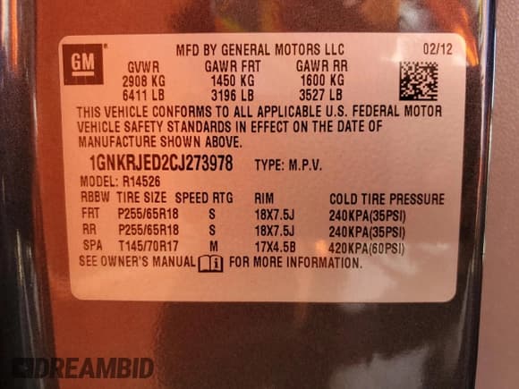 ✅ 2012 Chevrolet Traverse 2LT • VIN: 1GNKRJED2CJ273978 • Lot: 51237354. Wystawiony na Copart z przebiegiem 184 007 mil. Bezpłatny archiwum sprzedaży aukcyjnych z USA i szczegółowy raport historii pojazdu na DreamBid. Zdjęcie 13.