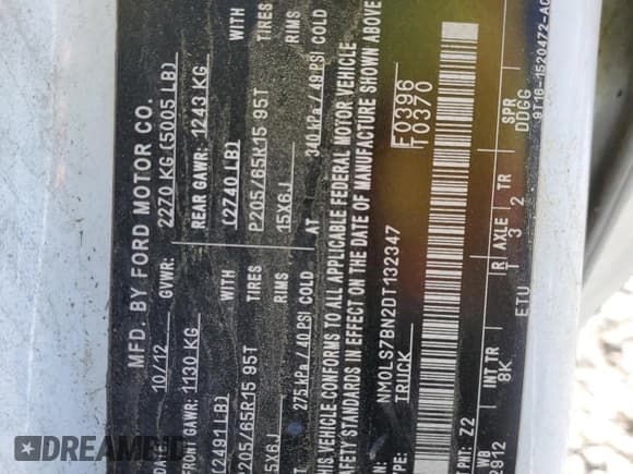 ✅ 2013 Ford Transit Connect XLT • VIN: NM0LS7BN2DT132347 • Лот: 52025725. Опубликован ранее на Copart с пробегом 121 030 миль. Бесплатный доступ к архиву аукционных продаж из США и подробный отчёт об истории автомобиля на DreamBid. Изображение 13.