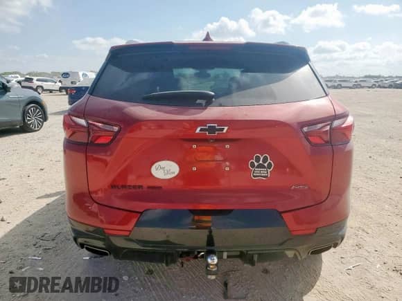 2022 Chevrolet Blazer RS z VIN 3GNKBKRSXNS148649, wystawiony jako Copart lot #81478495 z przebiegiem 29 388 mil mil oraz Szkoda całkowita • Salvage title. Historia ofert i sprzedaży dostępna na DreamBid. Obrazek 6.