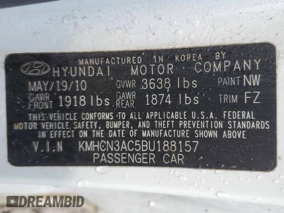 2011 Hyundai Accent SE z VIN KMHCN3AC5BU188157, wystawiony jako Copart lot #53127434 z przebiegiem 109 807 mil mil oraz Szkoda całkowita • Salvage title. Historia ofert i sprzedaży dostępna na DreamBid. Obrazek 12.