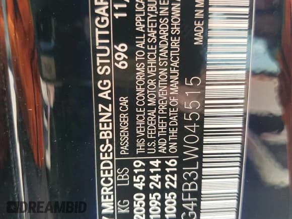 ✅ 2020 Mercedes-Benz A 220 • VIN: W1K3G4FB3LW045515 • Lot: 84388395. Listed on Copart with 55,602 mi. Free auction sales archive from the USA and detailed vehicle history report at DreamBid. Image 12.