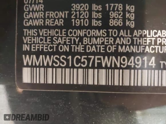 ✅ 2015 MINI Paceman • VIN: WMWSS1C57FWN94914 • Lot: 41553167. Wystawiony na IAAI z przebiegiem 70 134 mil. Bezpłatny archiwum sprzedaży aukcyjnych z USA i szczegółowy raport historii pojazdu na DreamBid. Zdjęcie 9.