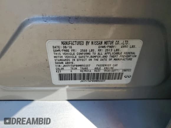 ✅ 2017 Infiniti Q50 Red Sport 400 • VIN: JN1FV7AP8HM850207 • Lot: 46516085. Wystawiony na Copart z przebiegiem 67 271 mil. Bezpłatny archiwum sprzedaży aukcyjnych z USA i szczegółowy raport historii pojazdu na DreamBid. Zdjęcie 13.