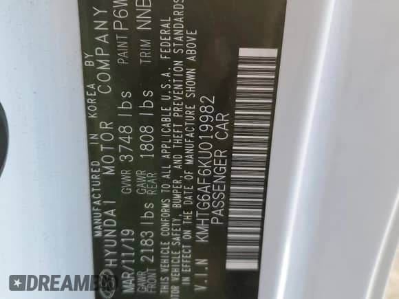 2019 Hyundai Veloster 2.0 z VIN KMHTG6AF6KU019982, wystawiony jako Copart lot #88219405 z przebiegiem 56 849 mil mil oraz Szkoda całkowita • Salvage title. Historia ofert i sprzedaży dostępna na DreamBid. Obrazek 13.