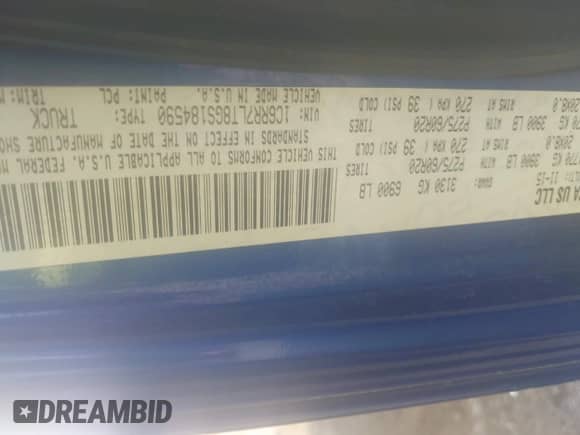 2016 Ram 1500 Big Horn with VIN 1C6RR7LT8GS184590, listed as a IAAI auction lot 43426971 with 89,558 mi miles and . Bid and sale history available at DreamBid. Image 9.