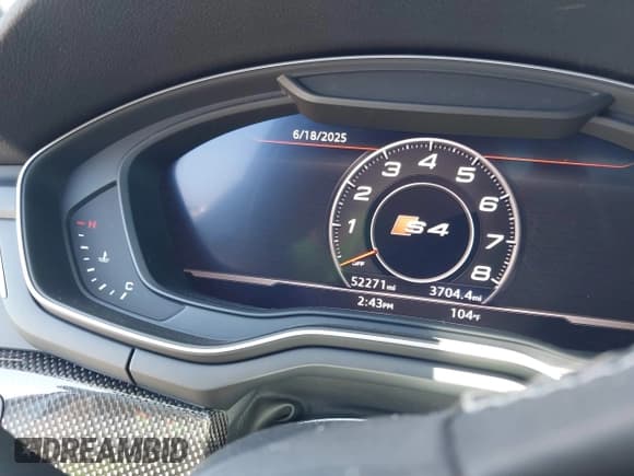 ✅ 2018 Audi S4 Prestige • VIN: WAUC4AF44JA100841 • Lot: 42551465. Listed on IAAI with 52,271 mi. Free auction sales archive from the USA and detailed vehicle history report at DreamBid. Image 7.