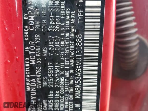 ✅ 2021 Hyundai Kona Ultimate • VIN: KM8K53AGXMU131888 • Лот: 78976923. Опубликован ранее на Copart с пробегом 73 492 миль. Бесплатный доступ к архиву аукционных продаж из США и подробный отчёт об истории автомобиля на DreamBid. Изображение 12.