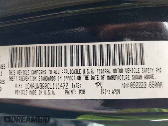 ✅ 2012 Jeep Wrangler Arctic • VIN: 1C4AJWBG0CL111472 • Lot: 42414407. Listed on IAAI with 129,100 mi. Free auction sales archive from the USA and detailed vehicle history report at DreamBid. Image 9.