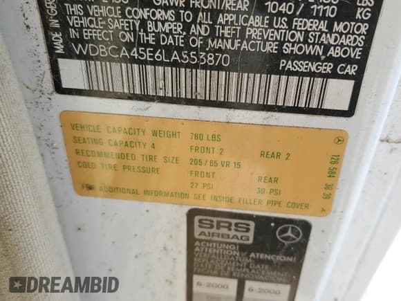 ✅ 1990 Mercedes-Benz 560 • VIN: WDBCA45E6LA553870 • Lot: 51666665. Listed on Copart with 228,119 mi. Free auction sales archive from the USA and detailed vehicle history report at DreamBid. Image 12.