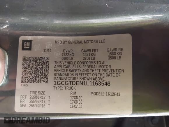 ✅ 2020 Chevrolet Colorado 4WD Z71 • VIN: 1GCGTDEN1L1163546 • Лот: 41706719. Опубликован ранее на IAAI с пробегом 64 662 миль. Бесплатный доступ к архиву аукционных продаж из США и подробный отчёт об истории автомобиля на DreamBid. Изображение 9.