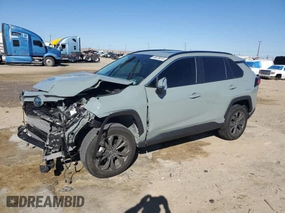 ✅ 2022 Toyota RAV4 Hybrid XLE Premium • VIN: 4T3B6RFV8NU102695 • Lot: 49876815. Listed on Copart with 35,614 mi. Free auction sales archive from the USA and detailed vehicle history report at DreamBid. Image 1.