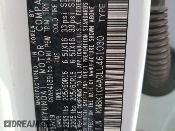 ✅ 2020 Hyundai Kona SE • VIN: KM8K1CAA0LU461030 • Лот: 60094054. Опубликован ранее на Copart с пробегом Не указан. Бесплатный доступ к архиву аукционных продаж из США и подробный отчёт об истории автомобиля на DreamBid. Изображение 13.