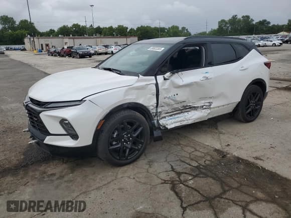 ✅ 2024 Chevrolet Blazer RS • VIN: 3GNKBKRS9RS147787 • Lot: 69603365. Listed on Copart with 10,298 mi. Free auction sales archive from the USA and detailed vehicle history report at DreamBid. Image 1.