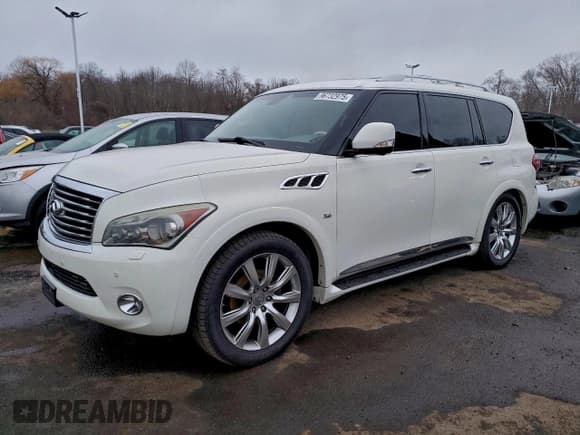 ✅ 2014 Infiniti QX80 • VIN: JN8AZ2NE1E9064954 • Lot: 96732975. Listed on Copart with 168,622 mi. Free auction sales archive from the USA and detailed vehicle history report at DreamBid. Image 1.