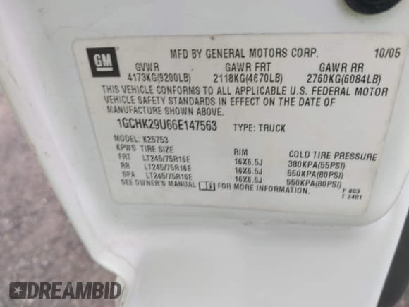 ✅ 2006 Chevrolet Silverado 2500HD LT2 • VIN: 1GCHK29U66E147563 • Лот: 41794770. Опубликован ранее на IAAI с пробегом 107 526 миль. Бесплатный доступ к архиву аукционных продаж из США и подробный отчёт об истории автомобиля на DreamBid. Изображение 9.